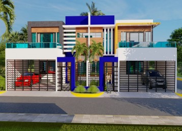 Proyecto residencial de casas duplex en la Autopista de San Isidro