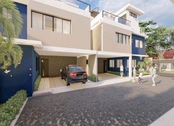 Proyecto cerrado de casas de 3 niveles